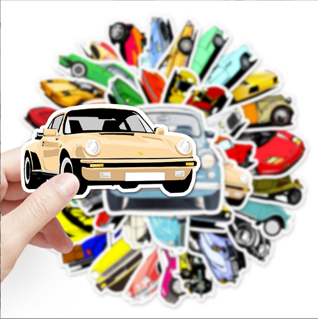 Sports Car Stickers 50pcs - 50 different stickers