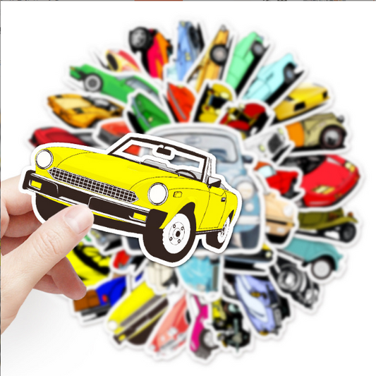 Sports Car Stickers 50pcs - 50 different stickers