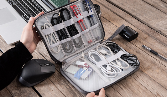 Travel organizer for cables