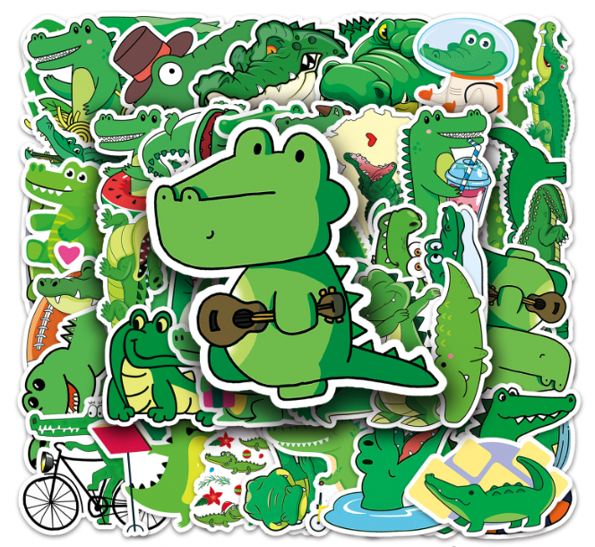 Crocodile stickers 50pcs - 50 different stickers
