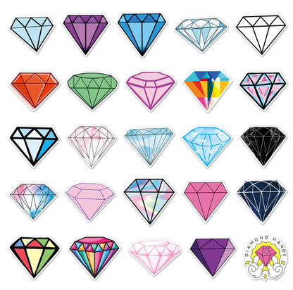 Samolepky Diamant 50ks - 50 odlišných samolepek
