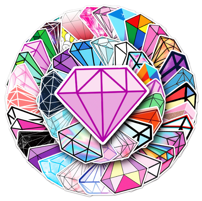 Diamant 50pcs - 50 different stickers