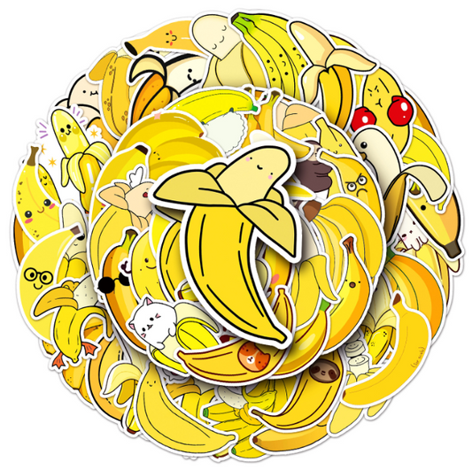 Banana stickers 50pcs - 50 different stickers