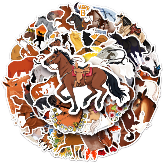 Stickers horse 50pcs - 50 different stickers
