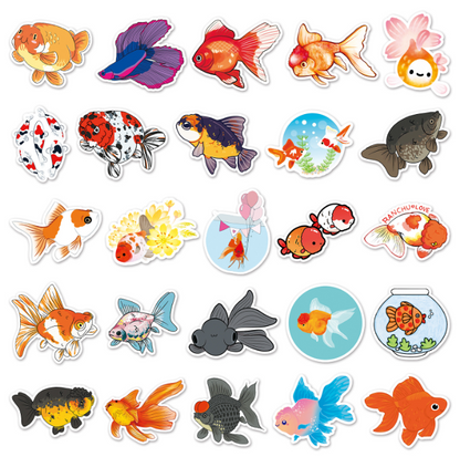 Stickers fish 50pcs - 50 different stickers