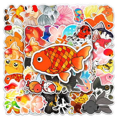 Stickers fish 50pcs - 50 different stickers