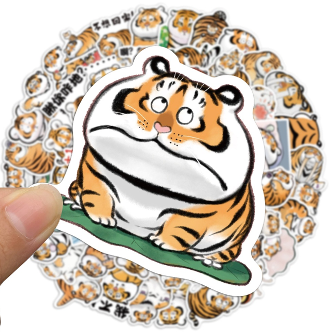 Stickers thick tiger 50pcs - 50 different stickers