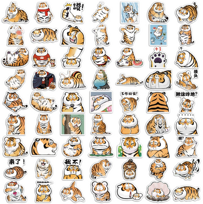 Stickers thick tiger 50pcs - 50 different stickers